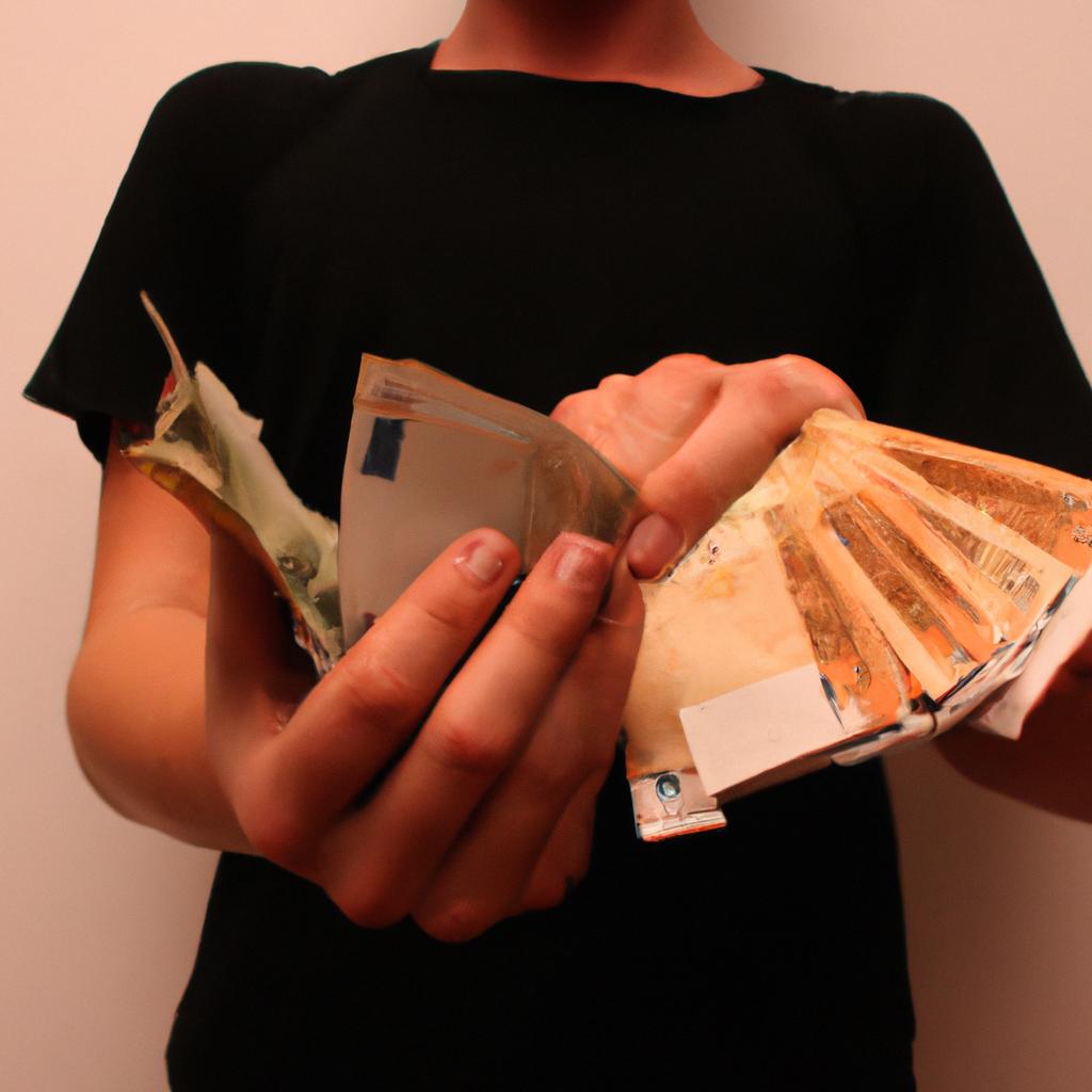 Person holding money and body parts