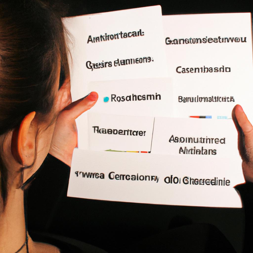 Person studying different languages